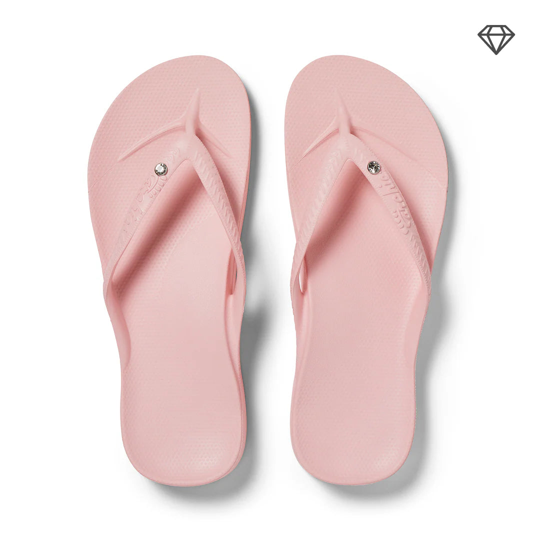 Arch Support Flip Flops - Classic - Crystal Pink